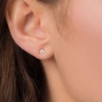 ⁦أقراط نسائية مرصعة بالكريستال من الستانلس ستيل المطلي بالذهب – تصميم أنيق للحفلات والمناسبات⁩ - الصورة ⁦2⁩