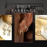 ⁦حلقان هوب نسائية مطلية بالذهب عيار 14 قيراط – تصميم دائري أنيق وخفيف الوزن⁩ - الصورة ⁦4⁩
